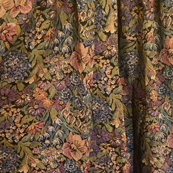 VINTAGE GIORGIO SANT'ANGELO || DARK FLORAL MIDI SKIRT - Picture 2 of 4